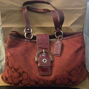 Coach SOHO Signature Tote Bag (Crimson)